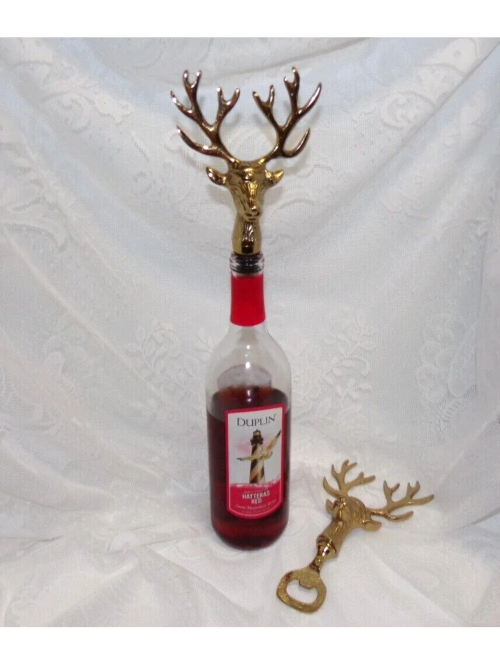 Buck Antlers Wine Stopper & Bottle Opener PRE-OWNED IN VERY GOOD CONDITION